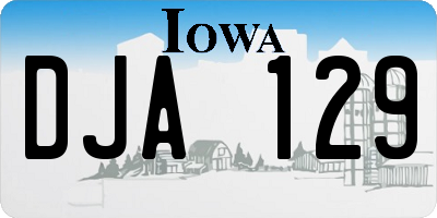 IA license plate DJA129