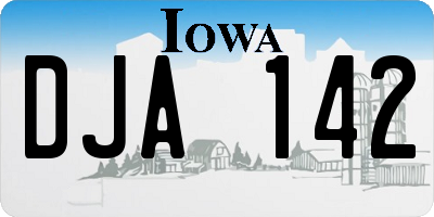 IA license plate DJA142
