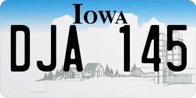 IA license plate DJA145