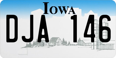 IA license plate DJA146