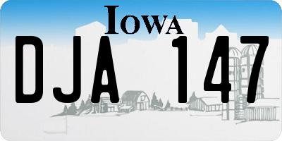 IA license plate DJA147