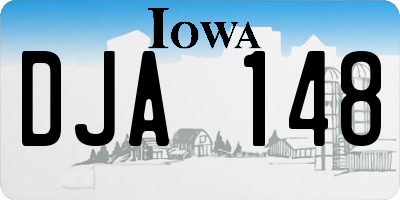 IA license plate DJA148
