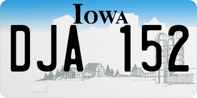 IA license plate DJA152