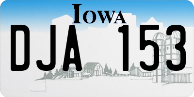 IA license plate DJA153