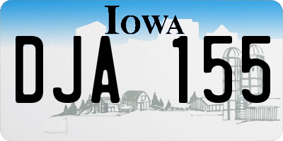 IA license plate DJA155