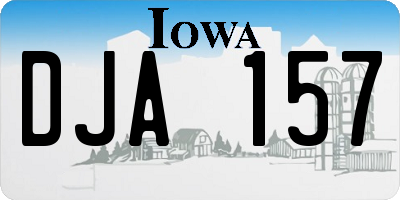 IA license plate DJA157