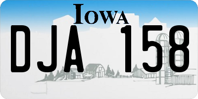 IA license plate DJA158