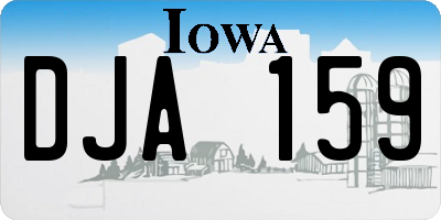 IA license plate DJA159