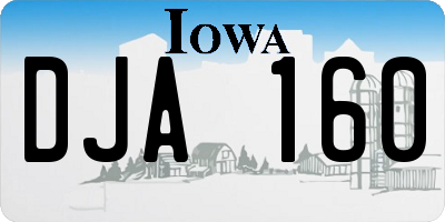 IA license plate DJA160
