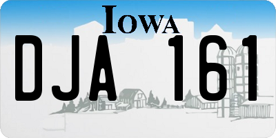 IA license plate DJA161