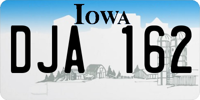 IA license plate DJA162
