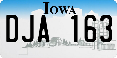 IA license plate DJA163