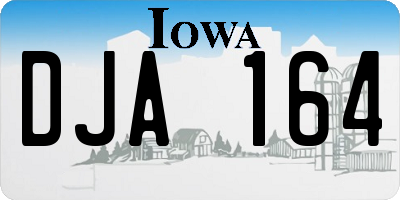 IA license plate DJA164