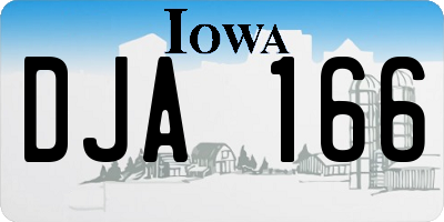 IA license plate DJA166