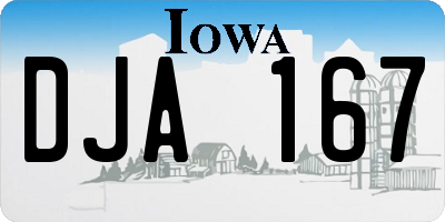 IA license plate DJA167