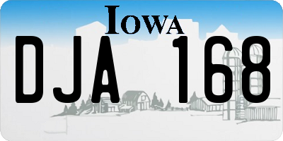 IA license plate DJA168