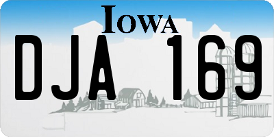 IA license plate DJA169