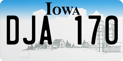 IA license plate DJA170