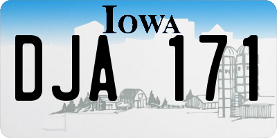 IA license plate DJA171