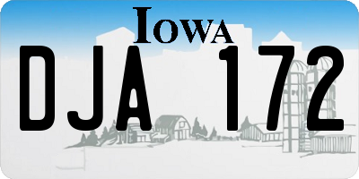 IA license plate DJA172