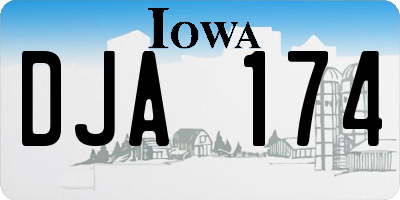 IA license plate DJA174