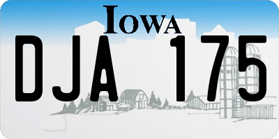 IA license plate DJA175
