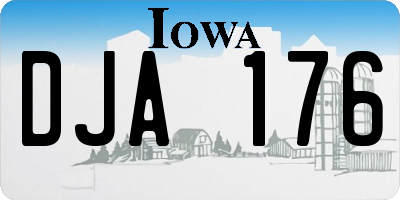 IA license plate DJA176