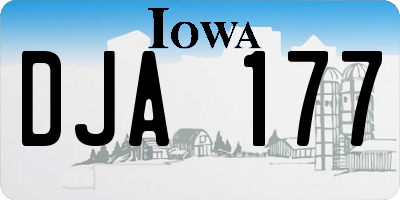 IA license plate DJA177