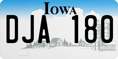 IA license plate DJA180