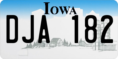 IA license plate DJA182