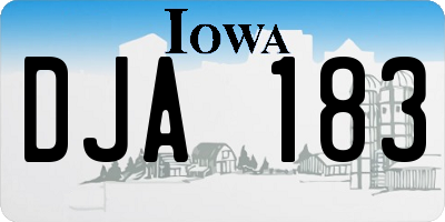 IA license plate DJA183