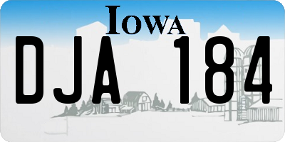 IA license plate DJA184