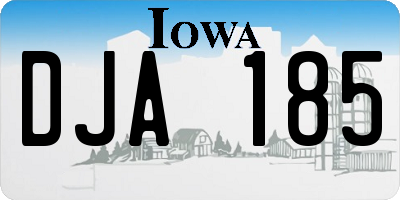 IA license plate DJA185