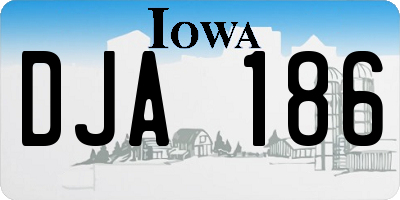 IA license plate DJA186