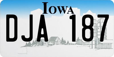 IA license plate DJA187