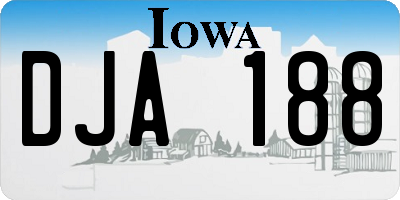 IA license plate DJA188