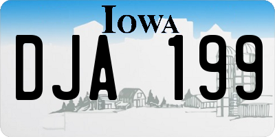 IA license plate DJA199
