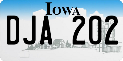 IA license plate DJA202