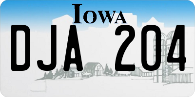 IA license plate DJA204