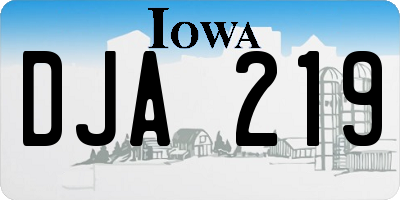 IA license plate DJA219