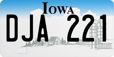 IA license plate DJA221