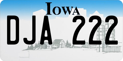 IA license plate DJA222