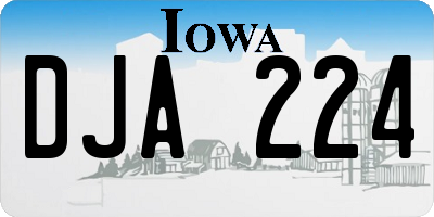 IA license plate DJA224