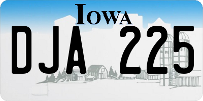 IA license plate DJA225