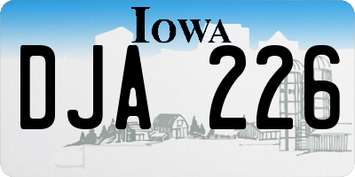 IA license plate DJA226