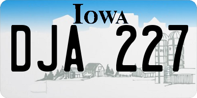 IA license plate DJA227