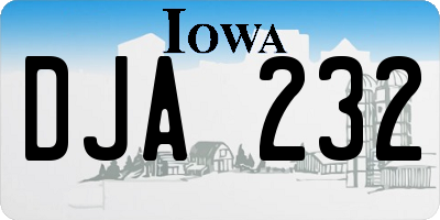 IA license plate DJA232