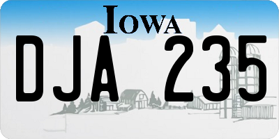 IA license plate DJA235