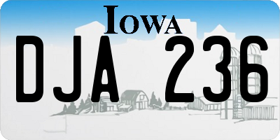 IA license plate DJA236