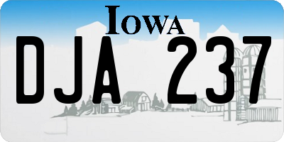 IA license plate DJA237
